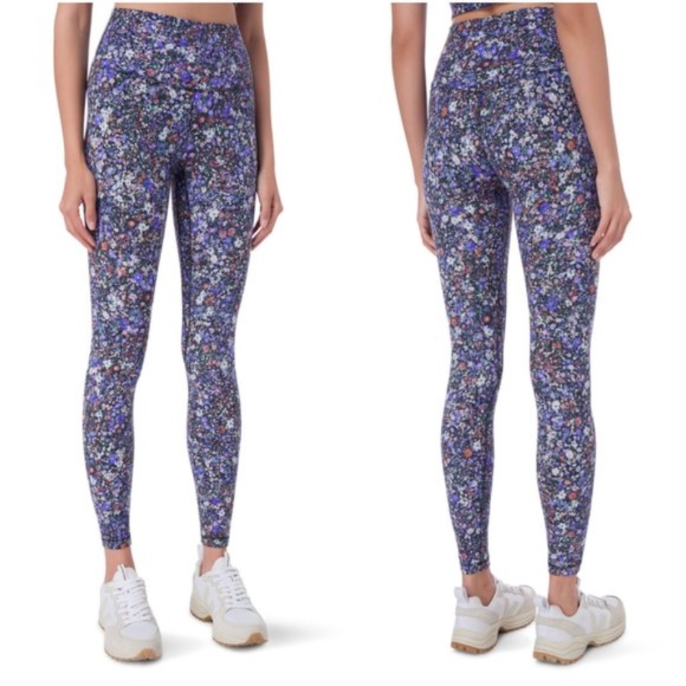 Lululemon Align Flower Burst Multi Color/Black size 6 leggings 28 inch inseam
